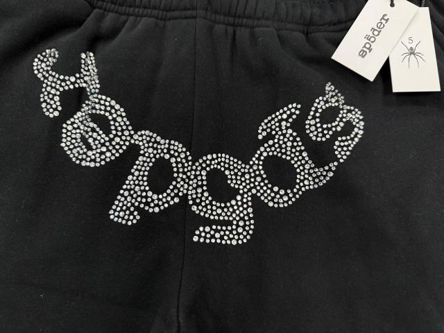 [ON SALE] Black Full Rhinestone Star Reverse Arch Jogger Sweat Pants