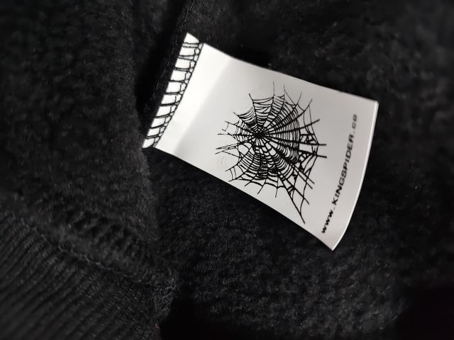[On Sale] 1:1 Top Quality Black Tonal Grey Spider Web Pullover Hoodie