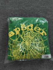 [On Sale] 1:1 Top Quality Kelly Green Yellow Spider Web Star Pullover Hoodie
