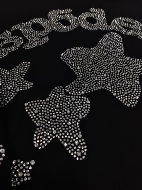 [On Sale] 1:1 Top Quality Black Full Rhinestone Star Arch Pullover Hoodie