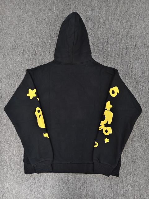 [On Sale] 1:1 Top Quality Black Yellow Big Star Arch Pullover Hoodie