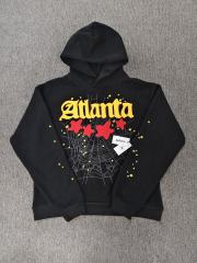 [On Sale] 1:1 Top Quality Black Atlanta Star Spider Web Hoodie