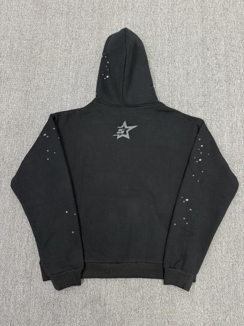 [On Sale] 1:1 Top Quality Black Rhinestone Grey Spider Web Star Pullover Hoodie