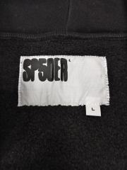 [On Sale] 1:1 Top Quality Black Tonal Grey Spider Web Full Zip Hoodie Jacket