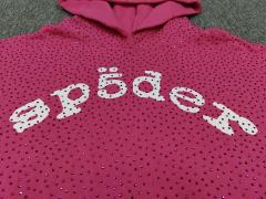 [On Sale] Sp*der Pink All Over VVS Rhinestone Pullover Hoodie