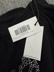 [ON SALE] Black Full Rhinestone Star Reverse Arch Jogger Sweat Pants