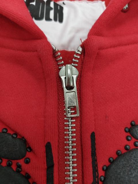 [On Sale] 1:1 Top Quality Red Hood Rivet Chenille Spider Web Full Zip Hoodie