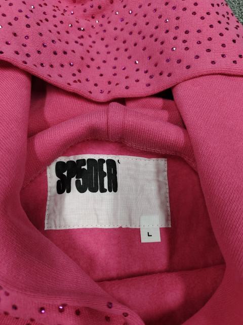 [On Sale] Sp*der Pink All Over VVS Rhinestone Pullover Hoodie
