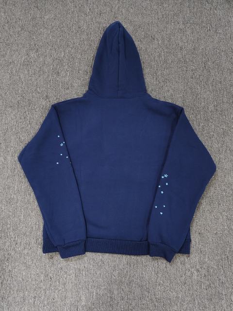 [On Sale] 1:1 Top Quality Navy Blue Pink Foam Green Spider Web Tiny Light Blue Star Pullover Hoodie