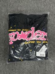 [On Sale] 1:1 Top Quality Black Pink Dot Outline Spider Web Full Zip Hoodie Jacket