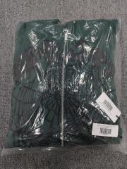 [On Sale] 1:1 Top Quality Dark Green Hood Rivet Chenille Spider Web Full Zip Hoodie
