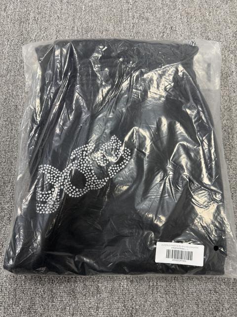 [ON SALE] Black Full Rhinestone Star Reverse Arch Jogger Sweat Pants