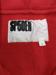 [On Sale] 1:1 Top Quality Red Hood Rivet Chenille Spider Web Full Zip Hoodie