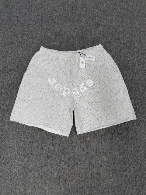 [ON SALE]1:1 Top Quality Version Sp5der Full Rhinestone Hoodie & Shorts Set