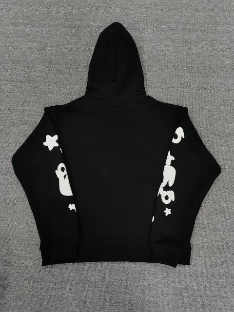 [On Sale] 1:1 Top Quality Black White Bubble Star Foam Print Pullover Hoodie