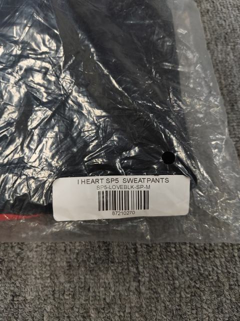 [ON SALE] Black Vertical I Love Sp5der Red Heart Jogger Sweat Pants