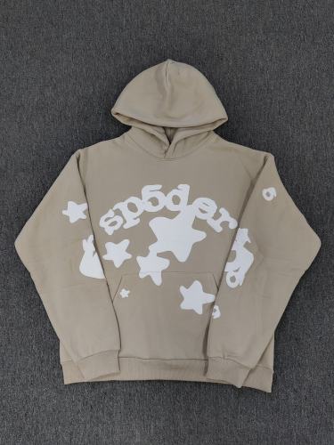 [On Sale] 1:1 Top Quality Khaki White Big Star Arch Pullover Hoodie