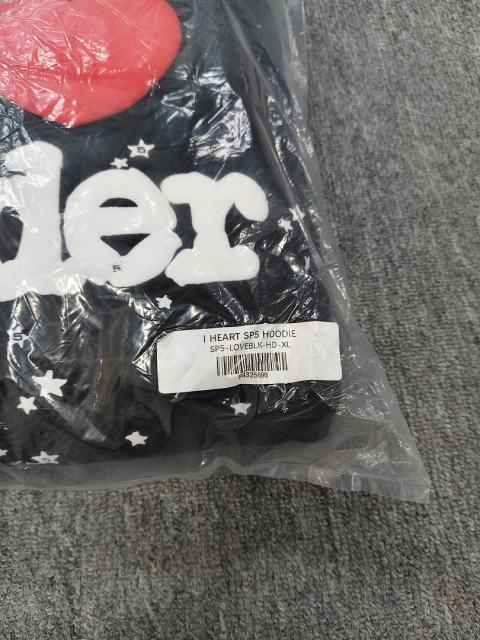 [On Sale] 1:1 Top Quality Black White I Love Sp5der Red Heart Spider Web Star Pullover Hoodie