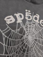 [On Sale] 1:1 Top Quality Black Tonal Grey Spider Web Pullover Hoodie