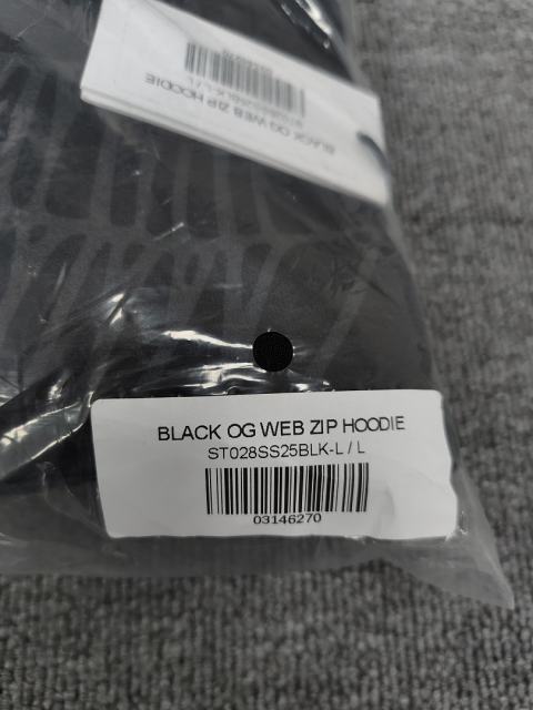 [On Sale] 1:1 Top Quality Black Tonal Grey Spider Web Full Zip Hoodie Jacket