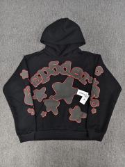 [On Sale] 1:1 Top Quality Black Red Outline Bubble Star Pullover Hoodie