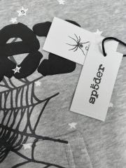 [On Sale] 1:1 Top Quality Heather Grey I Love Sp5der Heart Spider Web Pullover Hoodie