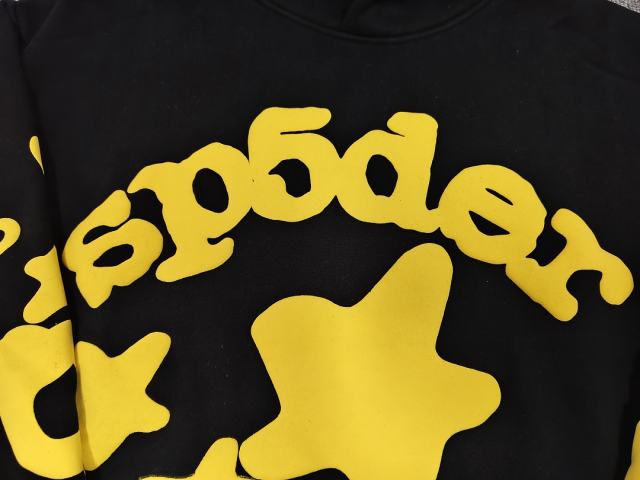 [On Sale] 1:1 Top Quality Black Yellow Big Star Arch Pullover Hoodie