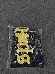 [ON SALE] Black Vertical Yellow Star-Integrated Logo Jogger Sweat Pants