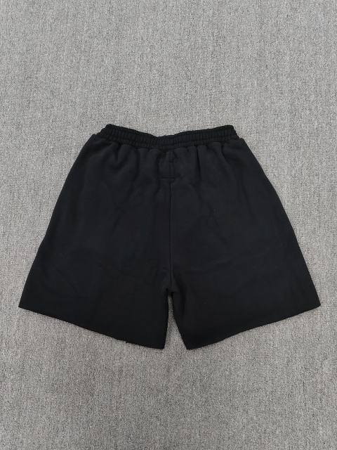 Black Red Outline Bubble Star Letter Sweat Shorts