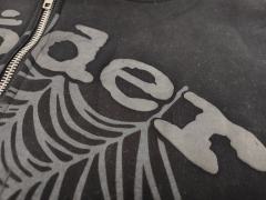 [On Sale] 1:1 Top Quality Black Tonal Grey Spider Web Full Zip Hoodie Jacket