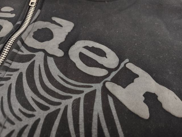 [On Sale] 1:1 Top Quality Black Tonal Grey Spider Web Full Zip Hoodie Jacket