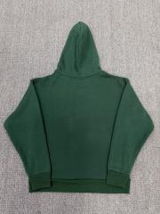 [On Sale] 1:1 Top Quality Dark Green Hood Rivet Chenille Spider Web Full Zip Hoodie