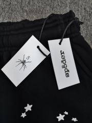[ON SALE] Black Vertical Yellow Star-Integrated Logo Jogger Sweat Pants