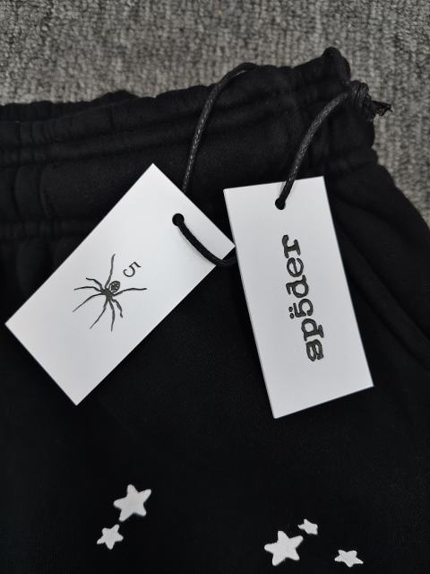 [ON SALE] Black Vertical Yellow Star-Integrated Logo Jogger Sweat Pants