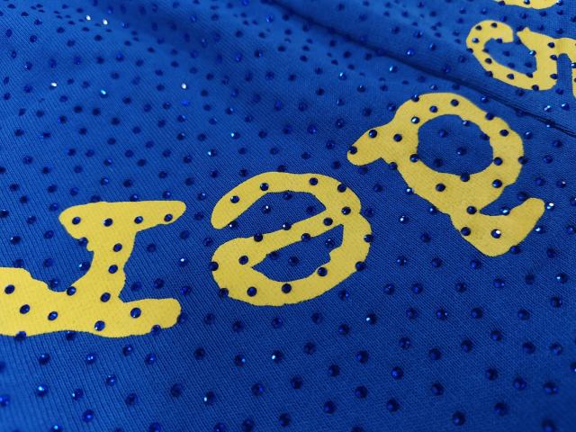 Blue All Over VVS Rhinestone Shorts