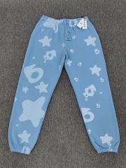 [ON SALE]Light Blue Tonal Bubble Star Jogger Sweatpants