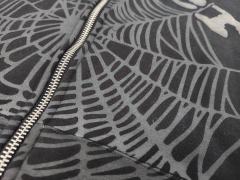 [On Sale] 1:1 Top Quality Black Tonal Grey Spider Web Full Zip Hoodie Jacket