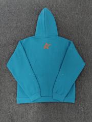 [On Sale] 1:1 Top Quality Turquoise Dot Font Spider Web Star Pullover Hoodie