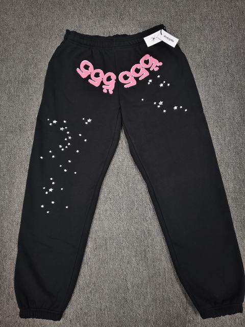 [ON SALE] Black Double Pink 555 Star Jogger Sweat Pants