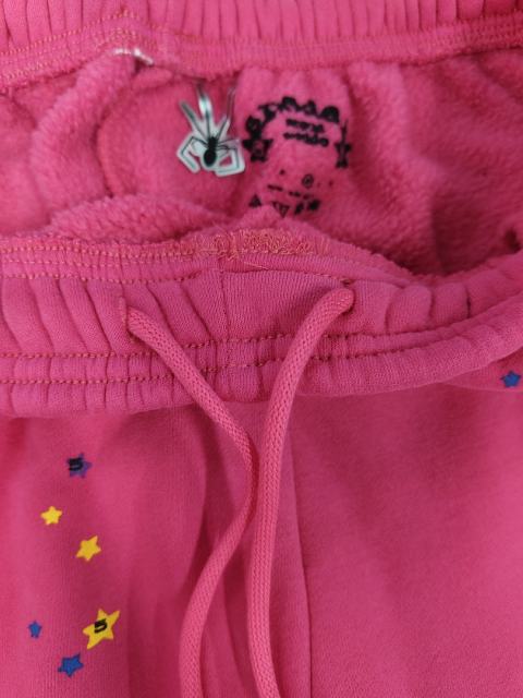 [ON SALE] Pink Vertical Rhinestone Dual Slogan Multi-Color Star Jogger Sweat Pants