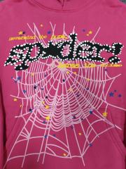 [On Sale] 1:1 Top Quality Rhinestone Dual Yellow Slogan Spider Web Multi-Color Star Pullover Hoodie