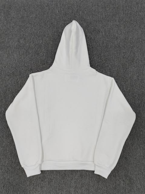 [On Sale] 1:1 Top Quality White Gradient Green Yellow Spider Web Pullover Hoodie