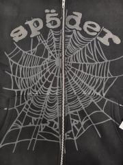 [On Sale] 1:1 Top Quality Black Tonal Grey Spider Web Full Zip Hoodie Jacket