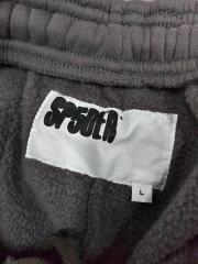 [ON SALE] Charcoal Grey Green Rhinestone Vertical Jogger Sweat Pants