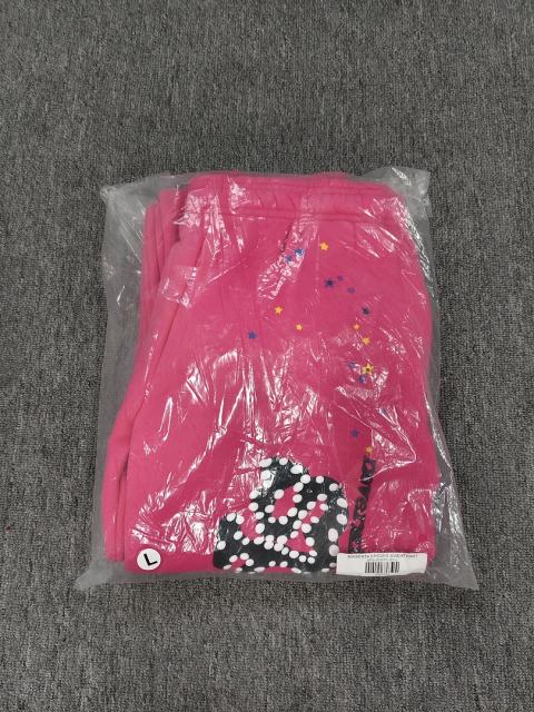 [ON SALE] Pink Vertical Rhinestone Dual Slogan Multi-Color Star Jogger Sweat Pants