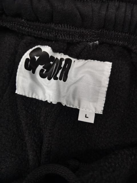 [ON SALE] Black Vertical Yellow Star-Integrated Logo Jogger Sweat Pants