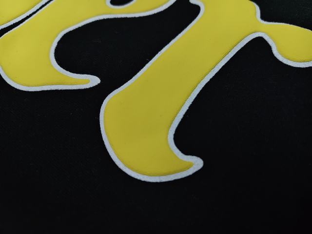 [ON SALE] Black Vertical Yellow Star-Integrated Logo Jogger Sweat Pants