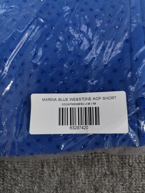 Blue All Over VVS Rhinestone Shorts