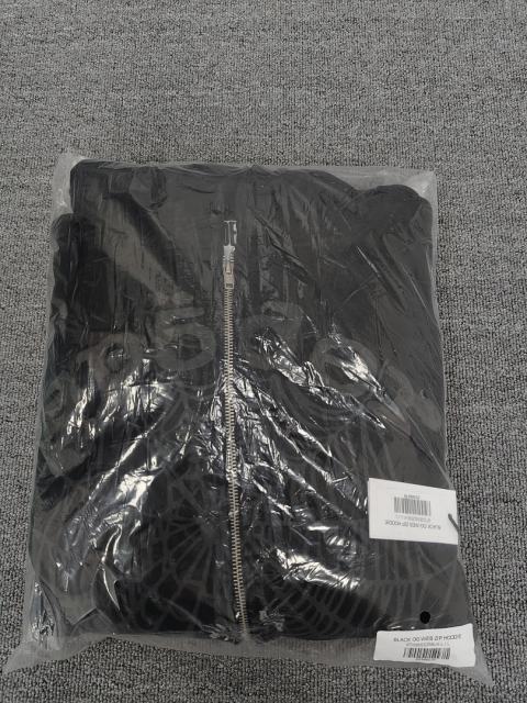 [On Sale] 1:1 Top Quality Black Tonal Grey Spider Web Full Zip Hoodie Jacket