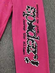 [ON SALE] Pink Vertical Rhinestone Dual Slogan Multi-Color Star Jogger Sweat Pants